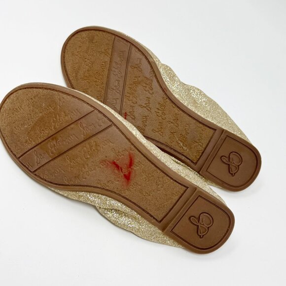 Sam Edelman Women Gold Glitter 'Fiona' Ballet Flat Size 5 - Picture 10 of 10